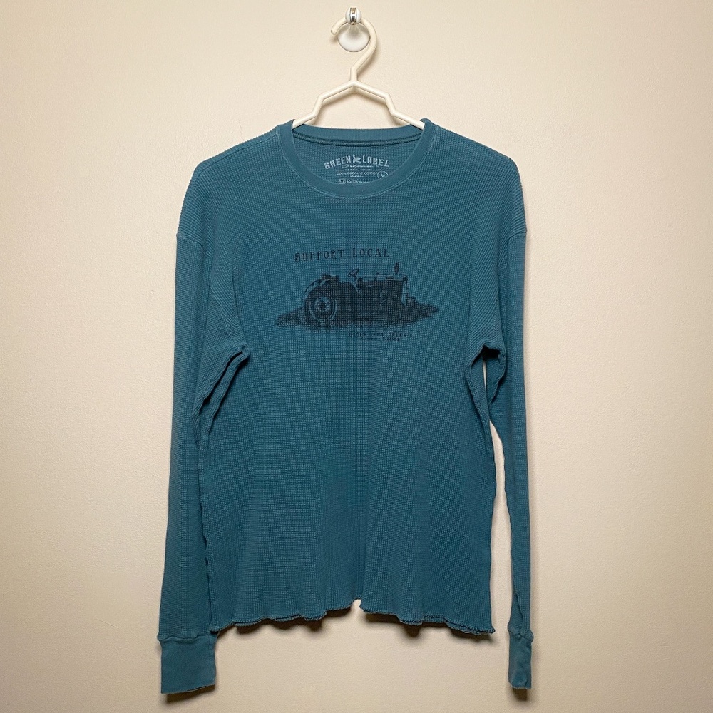 "Support Local" Organic Waffle Knit Thermal